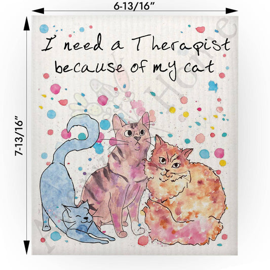 Cat Therapy Swedish Cloth