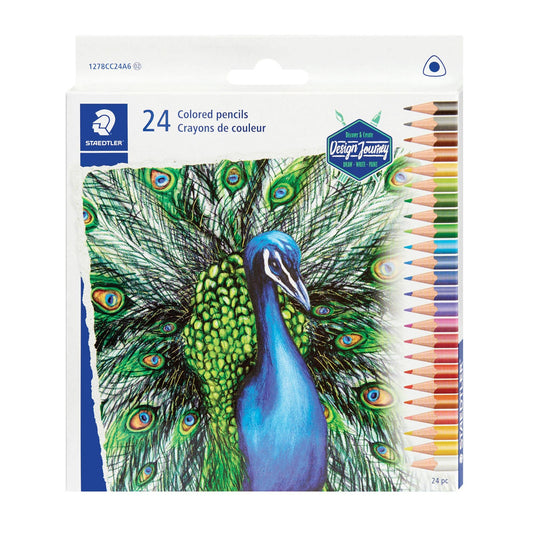 STAEDTLER 24pc Triangular Colored Pencils - Ergonomic