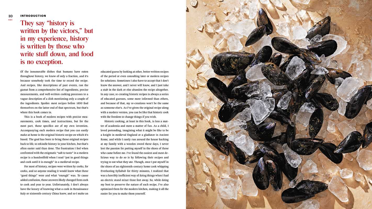 Book page with text and images of oysters on a textured beige background