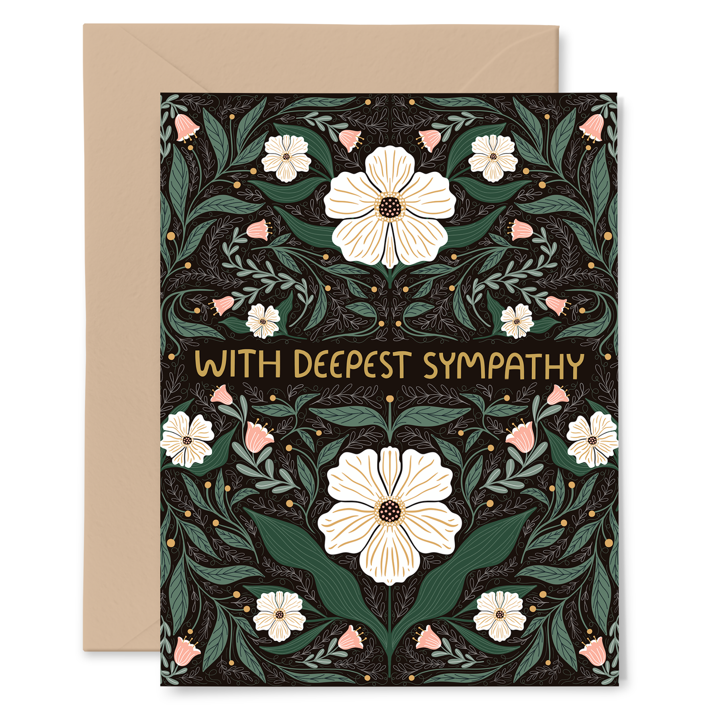 With Deepest Sympathy Greeting Card - Gold Foil