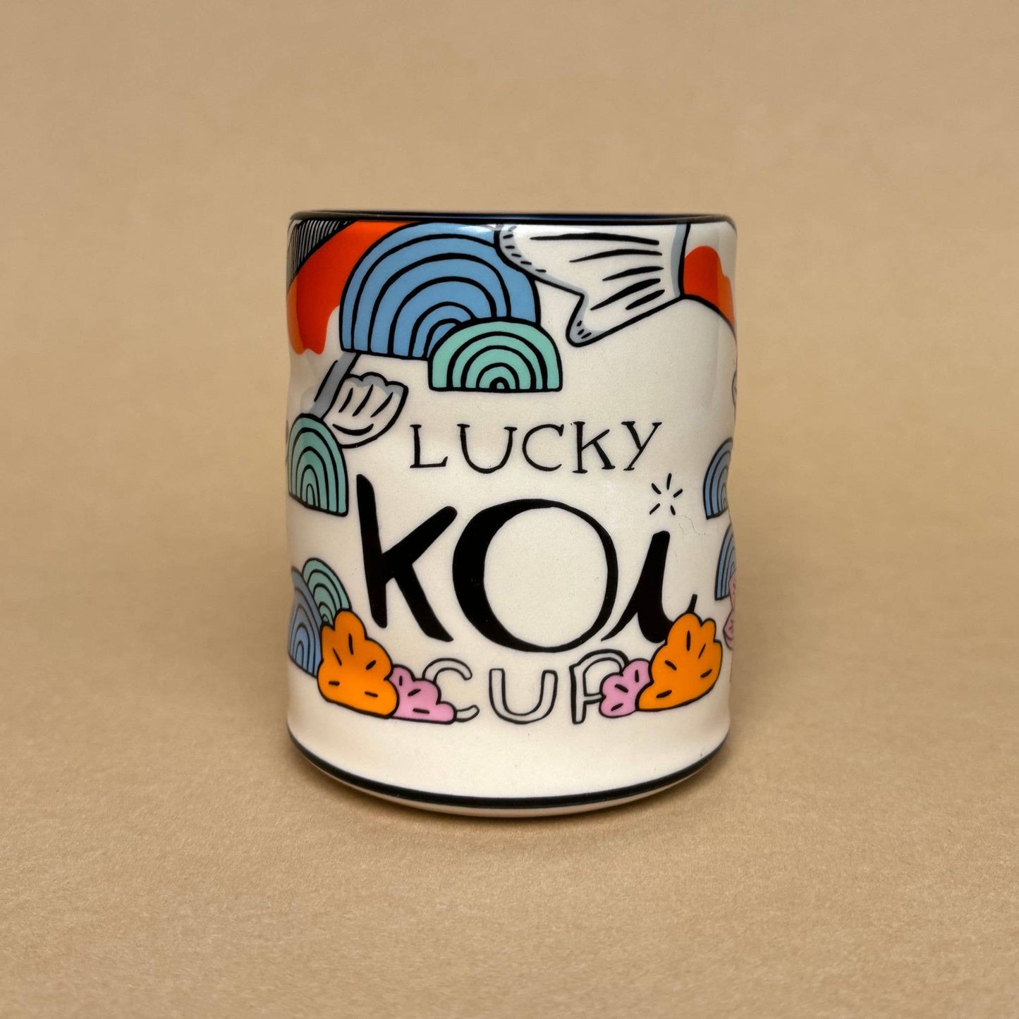 Lucky Koi Cup - Large Ceramic Mug