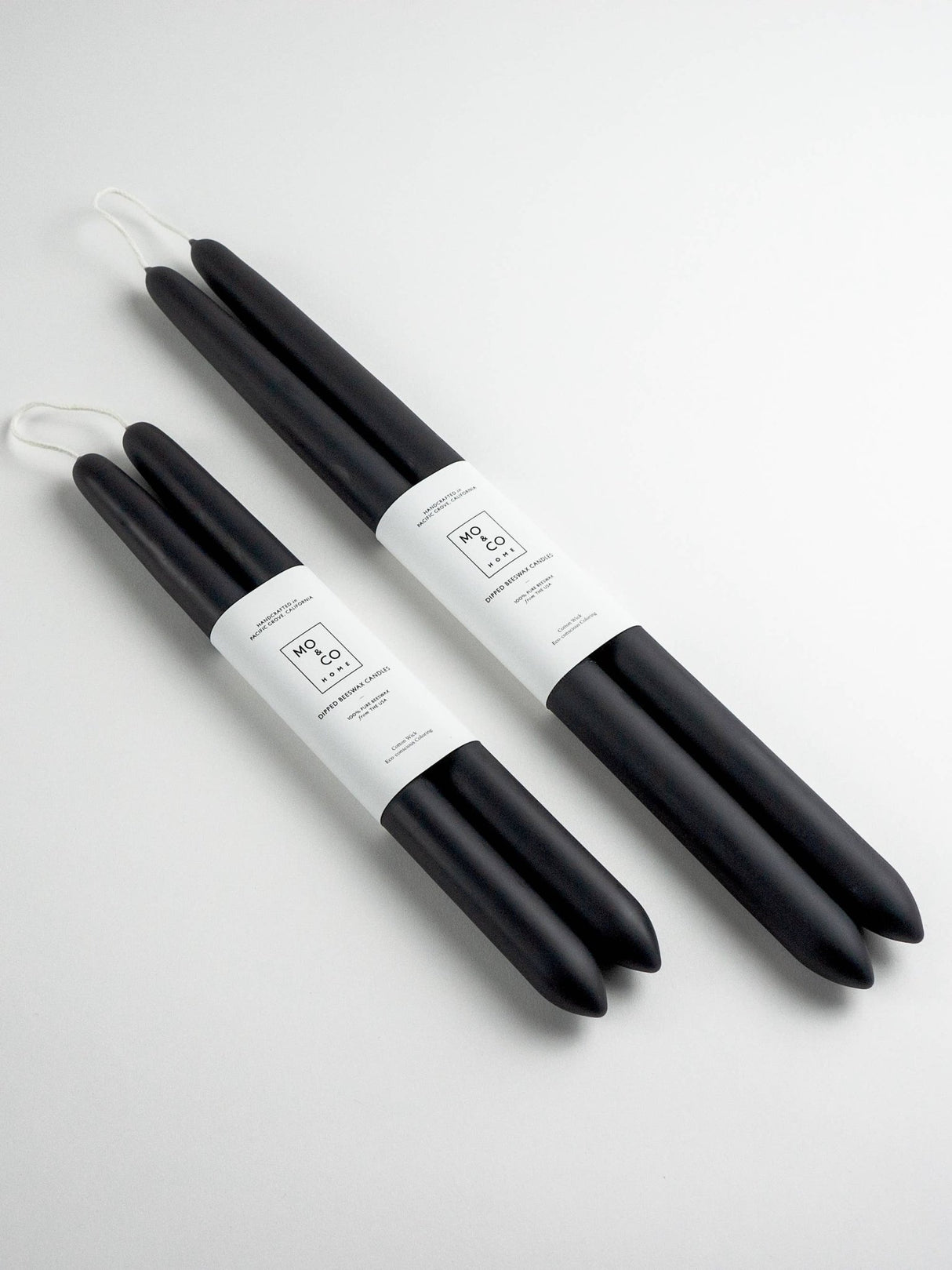 10" & 14" - 100% Beeswax Dipped Candles | Charcoal: 10 Inches - The Regal Find