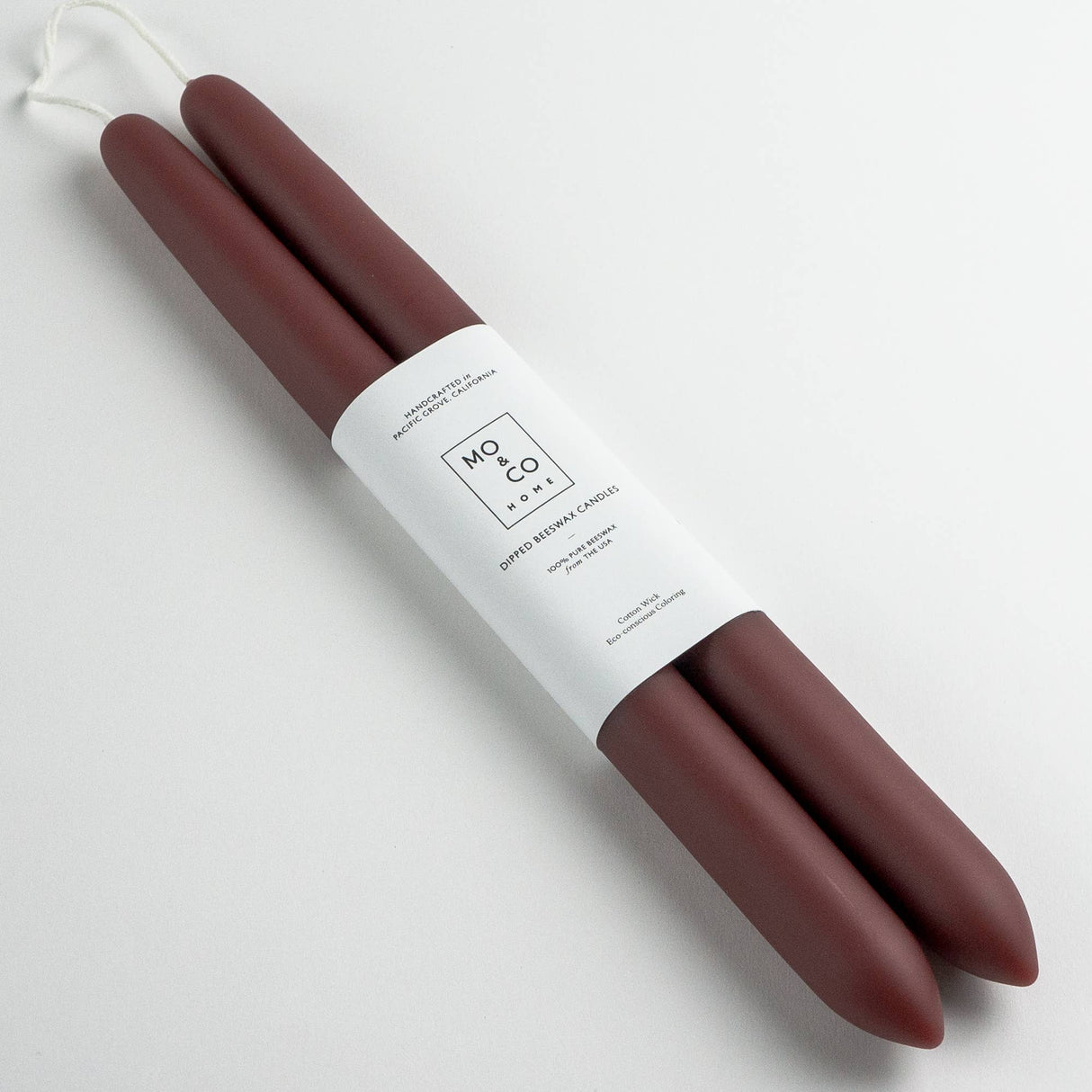 100% Beeswax Taper Candles | Burgundy: 10 Inches - The Regal Find