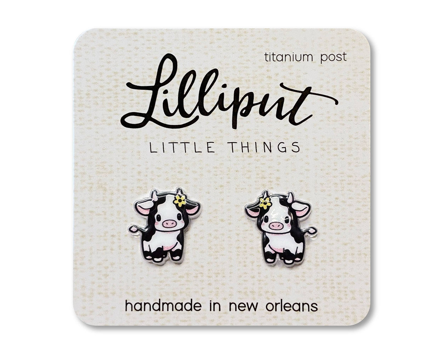 Baby Cow Earrings