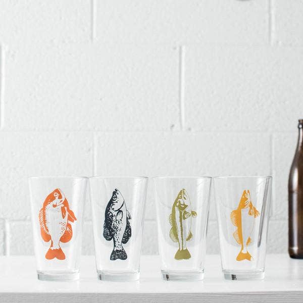Gone Fishin' Glassware: Trout / Standard Pint