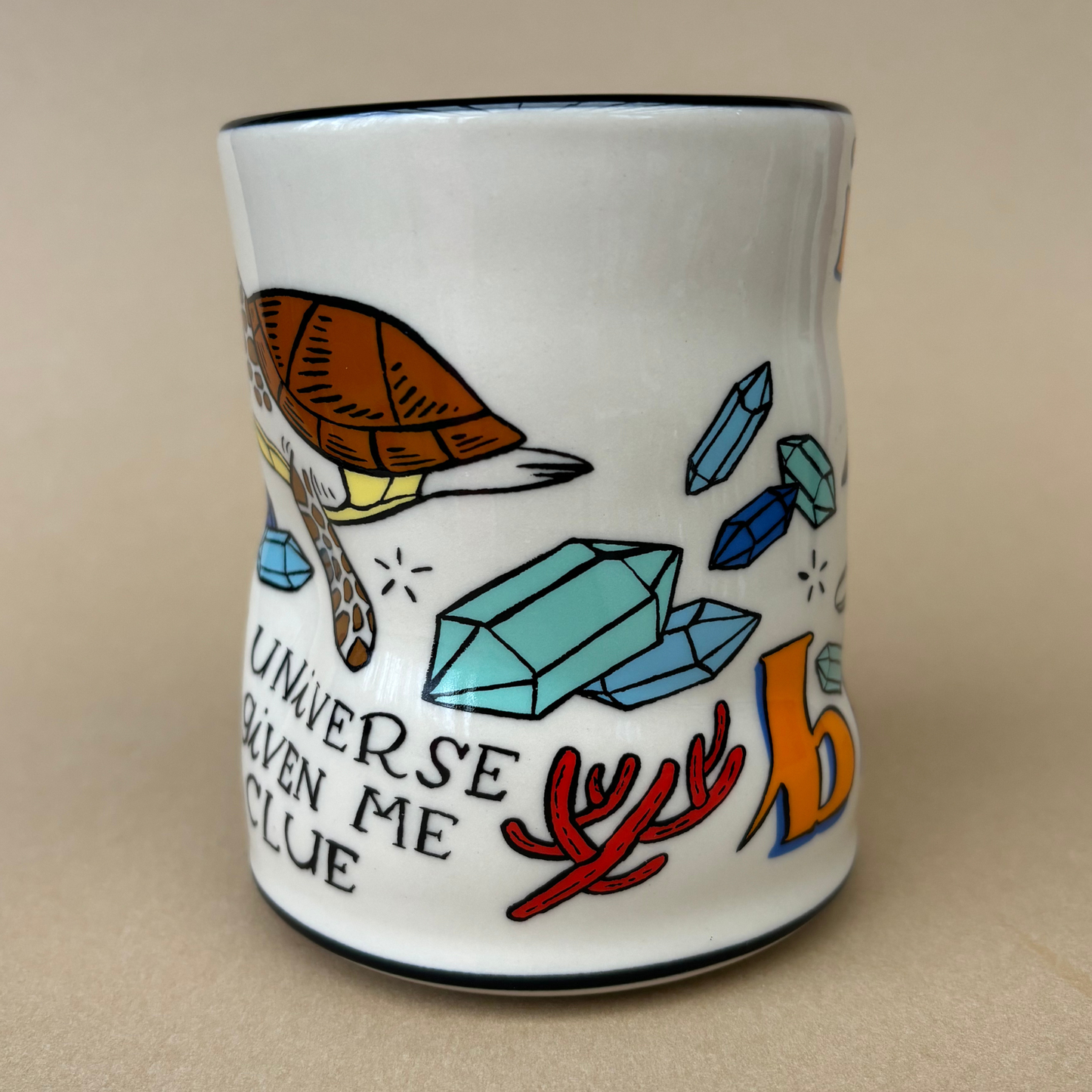 Lucky Sea Turtle Cup - XLarge Ceramic Mug