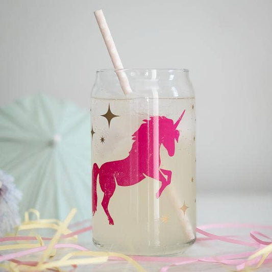 Unicorn Can Glass