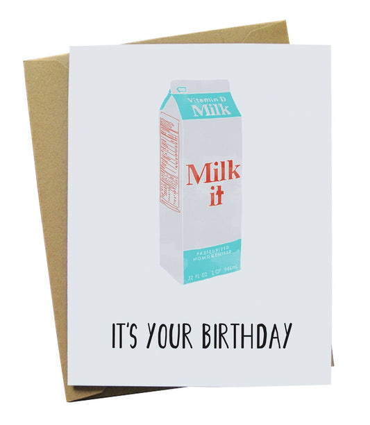 Milk Birthday Card