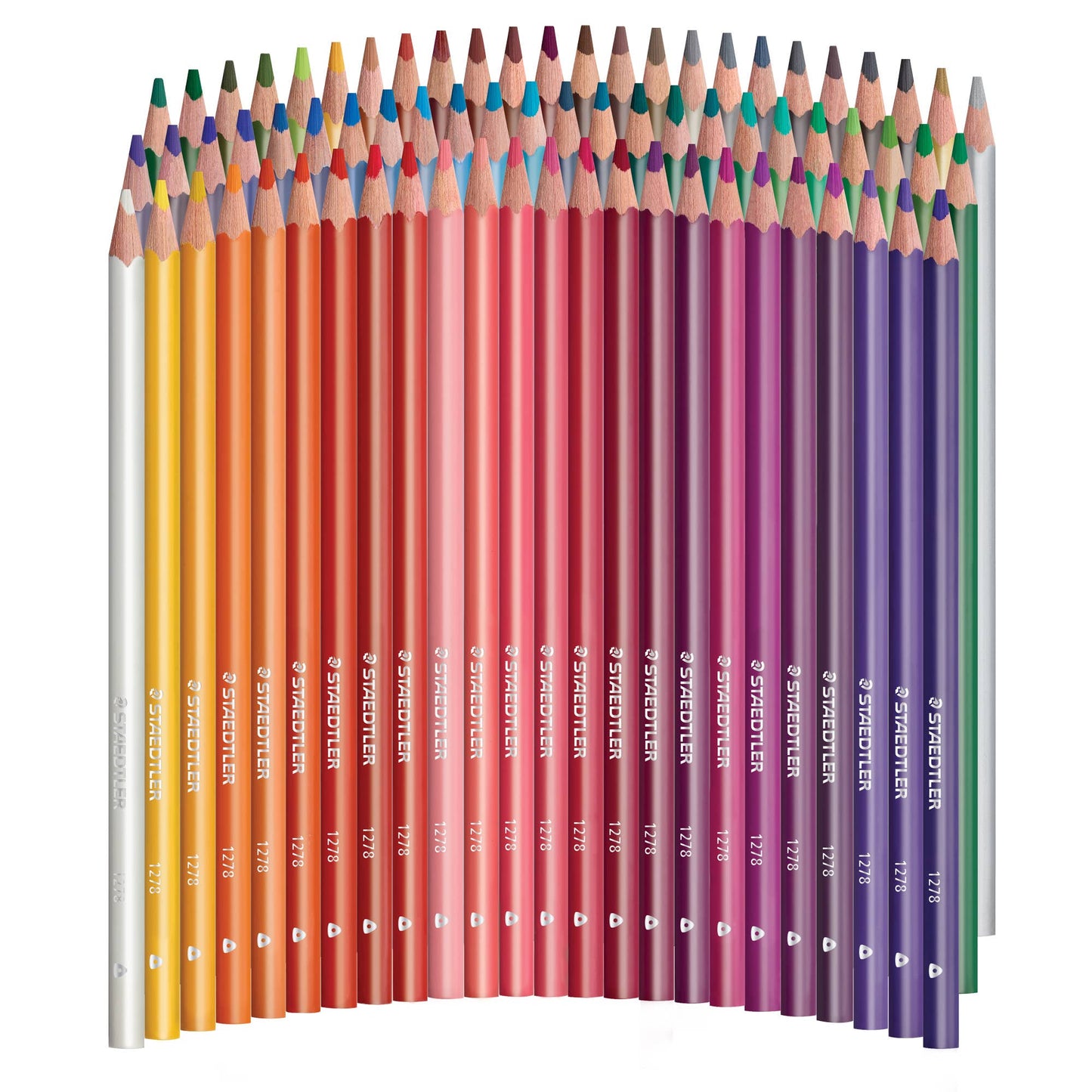 STAEDTLER 72pc Triangular Colored Pencils in Metal Tin