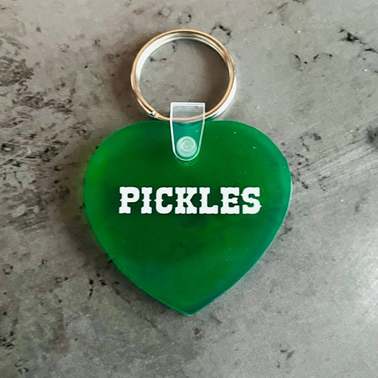 Pickles Heart Keychain