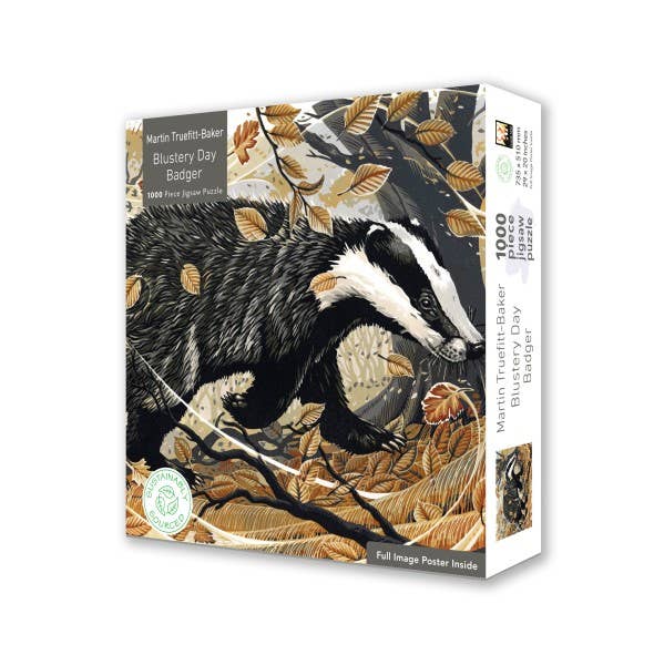 Truefitt-Baker: Blustery Day Badger Sustainable Puzzle