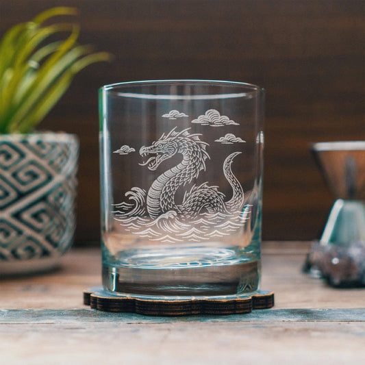 Sea Serpent Glasses: Old Fashioned ~ 12 oz