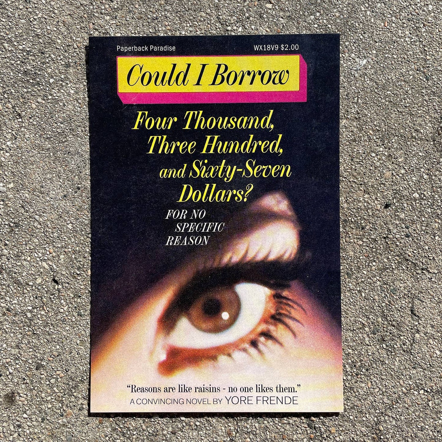 Could I Borrow Four Thousand, Three Hundred... Postcard