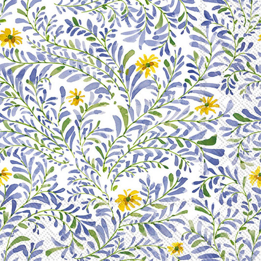 Paper Cocktail Napkin 20 Ct Lovely Branches Blue