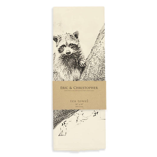 American Woodlands Collective Raccoon Tea Towel