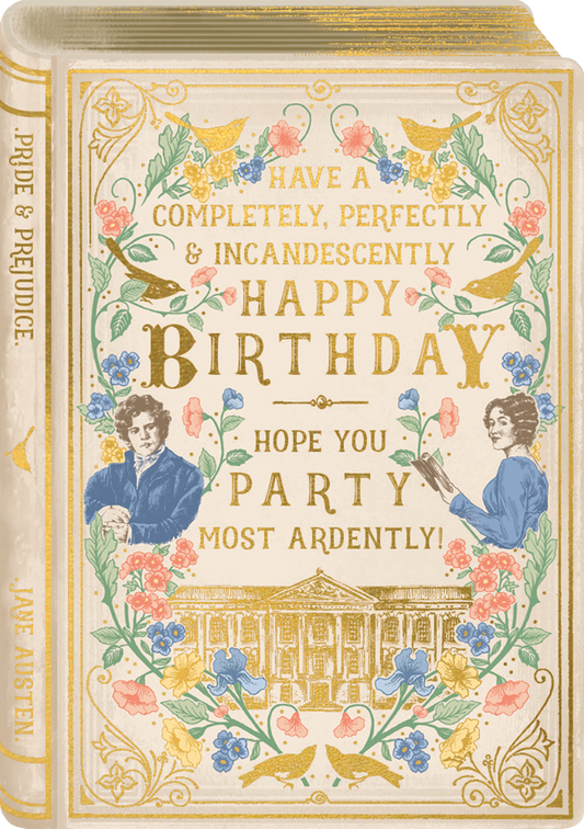 STORYBOOK PRIDE PREJUDICE BIRTHDAY GREETING CARD ART FILE