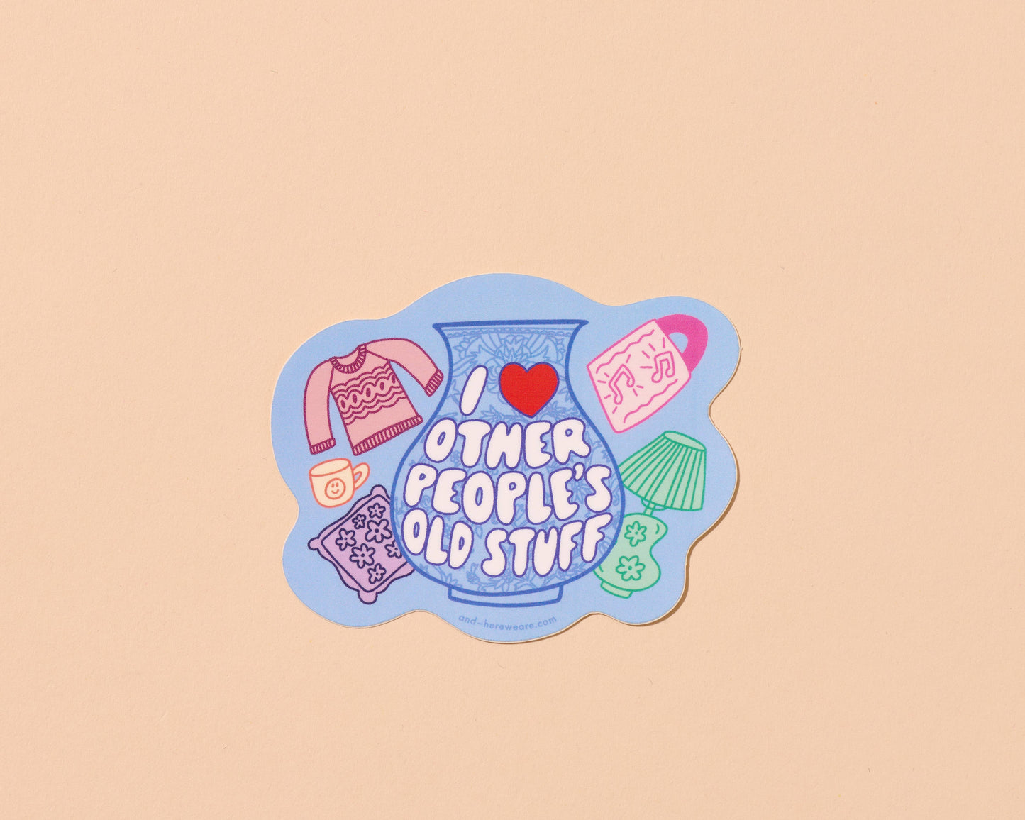 I Heart Other People's Old Stuff Sticker