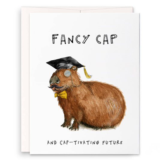 Fancy Capybara Grad - Funny Graduation Card: Graduation Cap