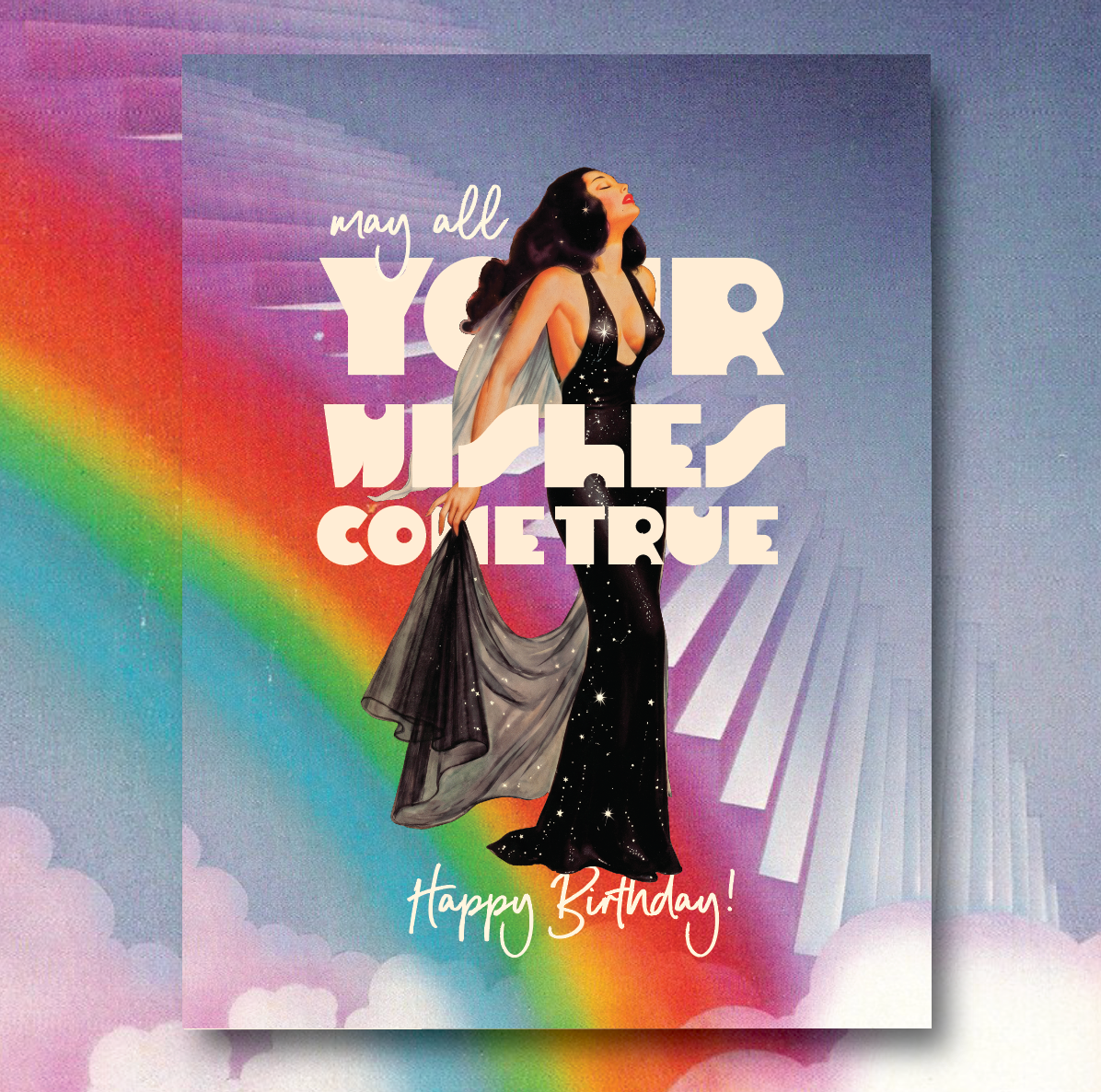 RAINBOW WISHES Birthday Card