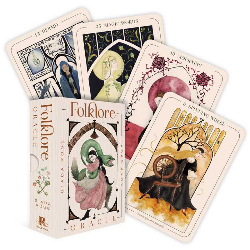 Folklore Oracle cards with a box on a white background