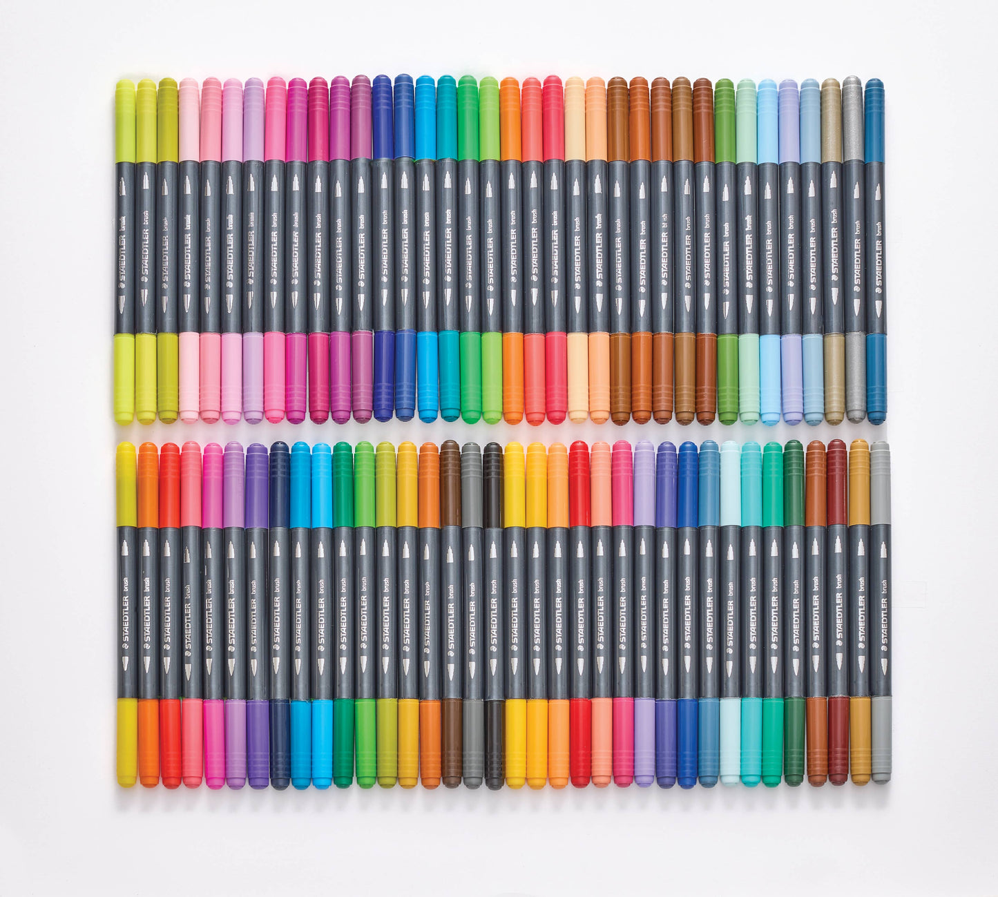 STAEDTLER Double-ended Watercolor Brush Pens, 72 Count