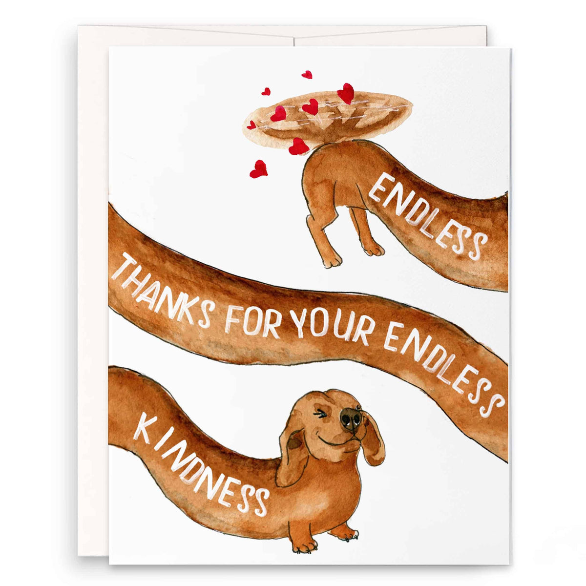 Endless Thanks Wiener - Funny Thank You Card