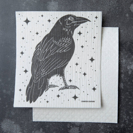 Raven Swedish Dishcloth | Bird Sponge Cloth