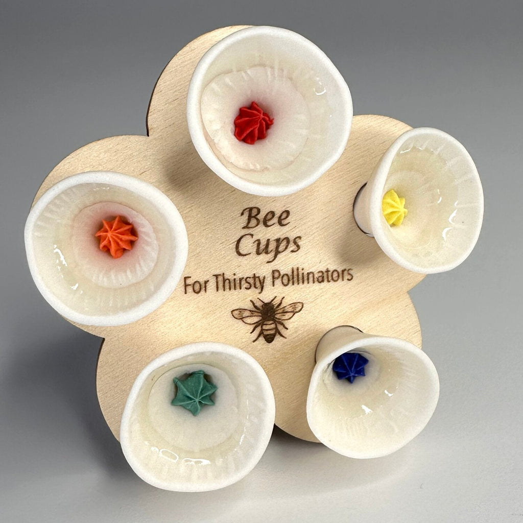 5-pack White Variety Color (Center Only)with Bee Vision/UV-reactive glaze - The Regal Find