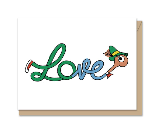 Lowly Worm Love Card