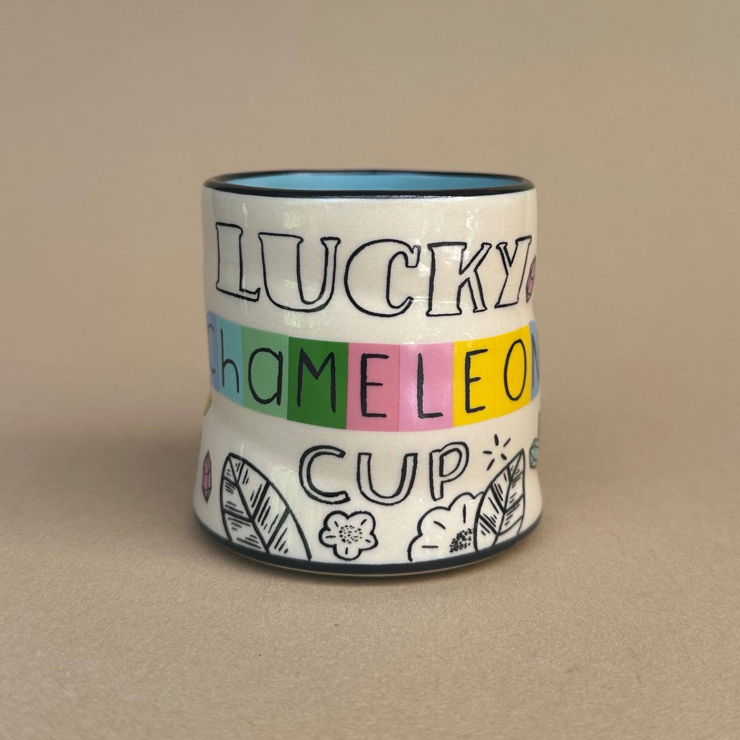 Lucky Chameleon Cup - Medium Ceramic Mug