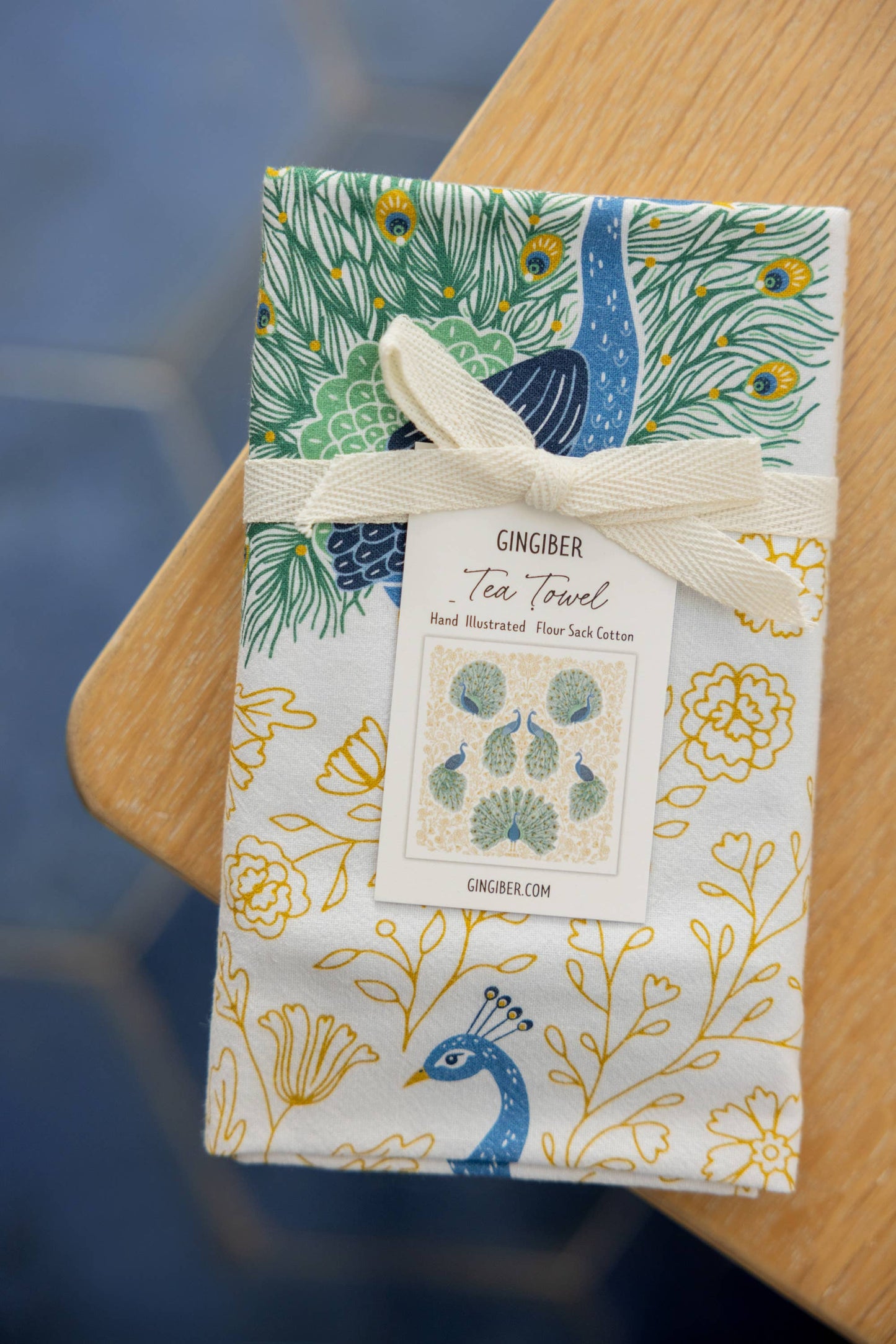 Peacock Tea Towel