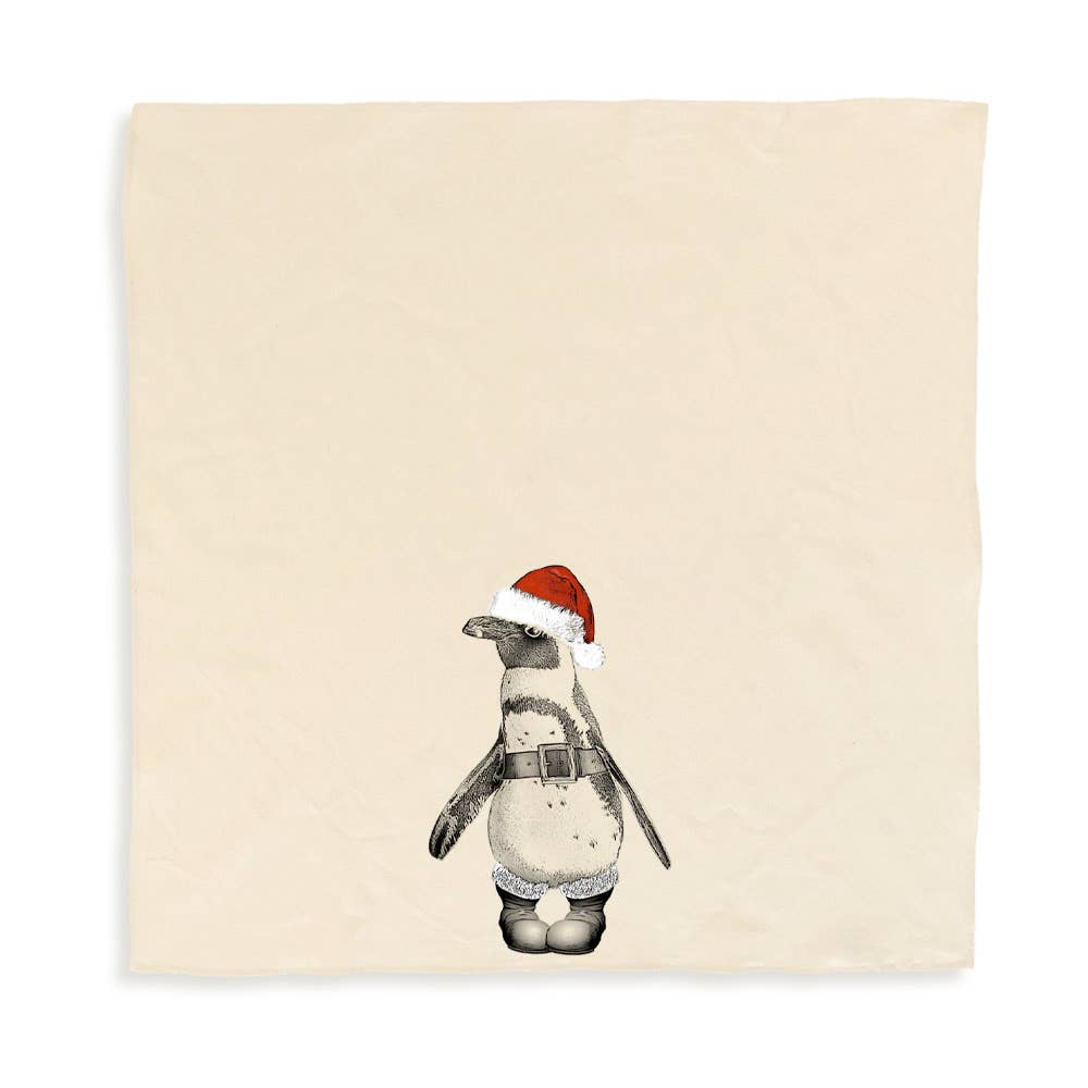 Santa Penguin Tea Towel