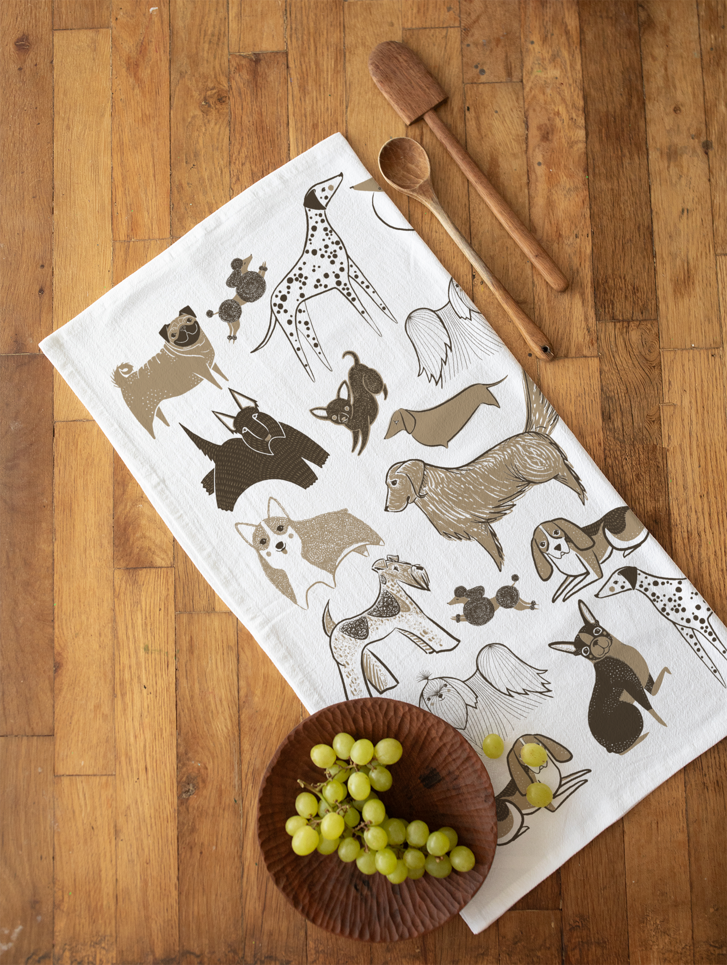 Dog Tea Towel - Dog Lover Kitchen Towel Decor