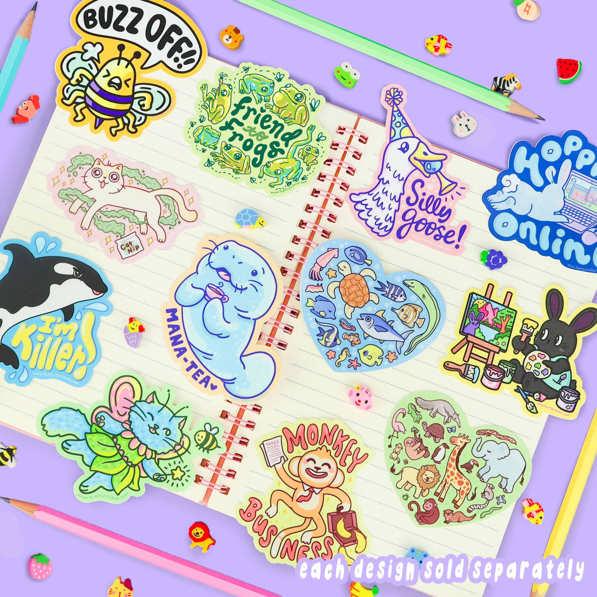 Silly Goose Party Clown Funny Animal Vinyl Sticker