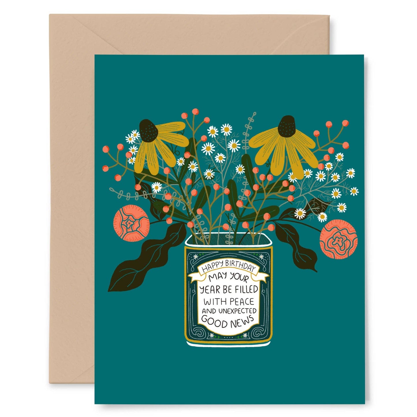 Birthday Flower Tin Greeting Card