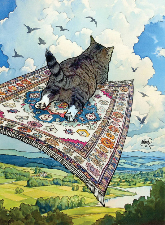 Magic Carpet Kitty #388 - vertical