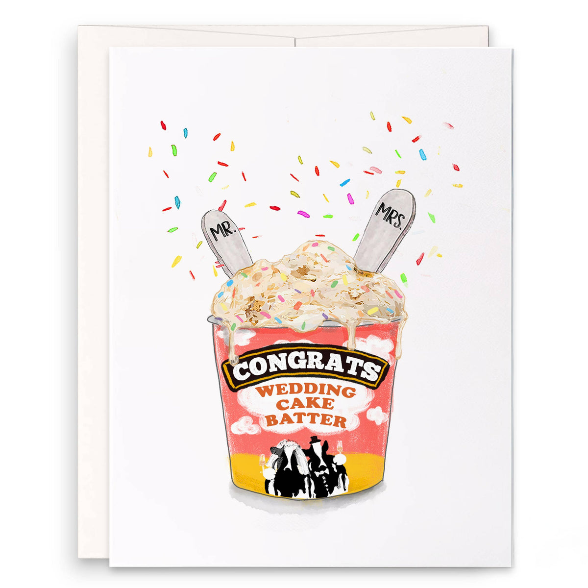 Wedding Cake Batter Ice Cream - Funny Wedding Card