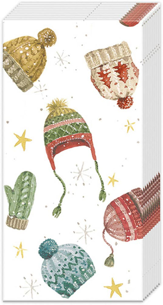 Pocket Tissues Pack of 10 Hats And Gloves Christmas