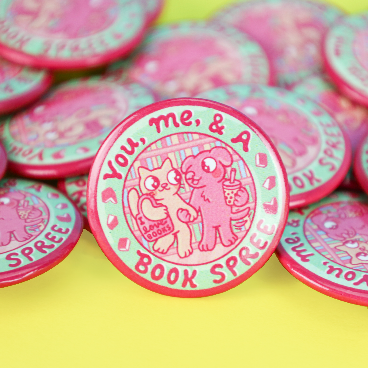 You Me Book Spree | Read | Bookish | Pin | Pinback Button
