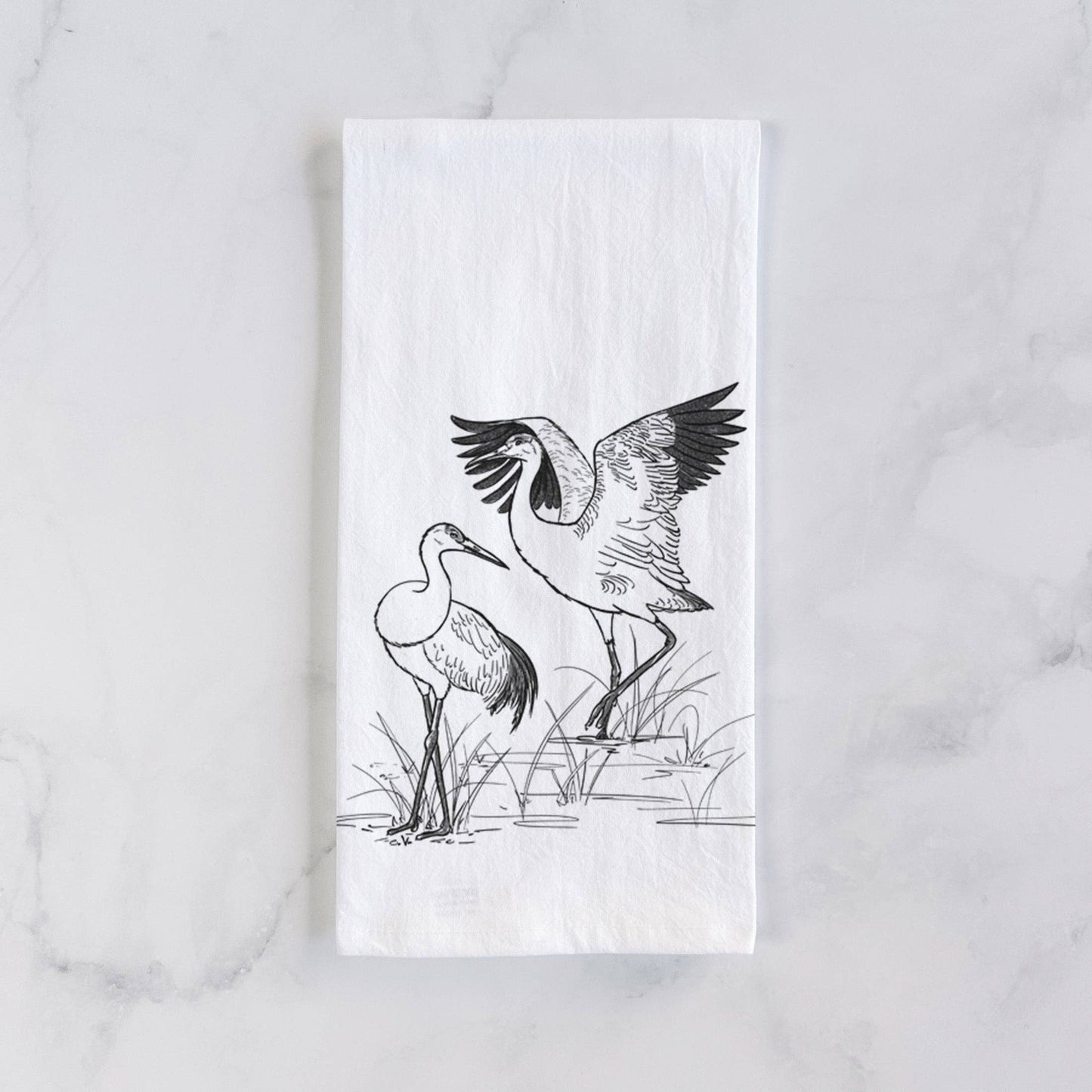 Sandhills Cranes Tea Towel