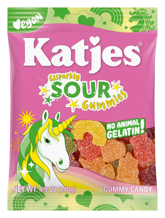 Katjes Sparkly Sour Gummies, 4.9oz
