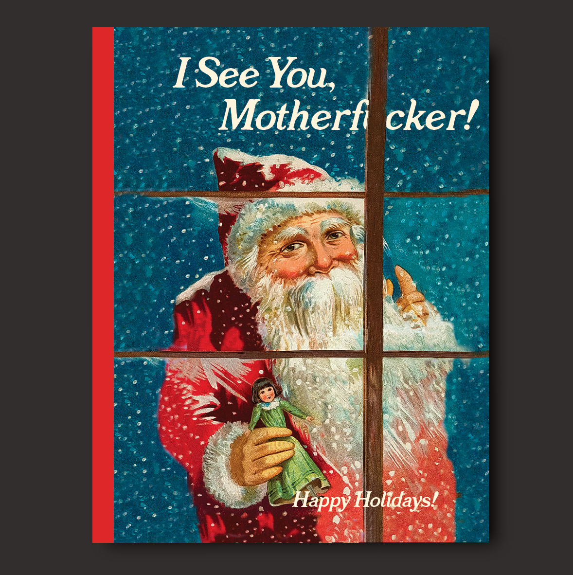 I SEE YOU! santa christmas card