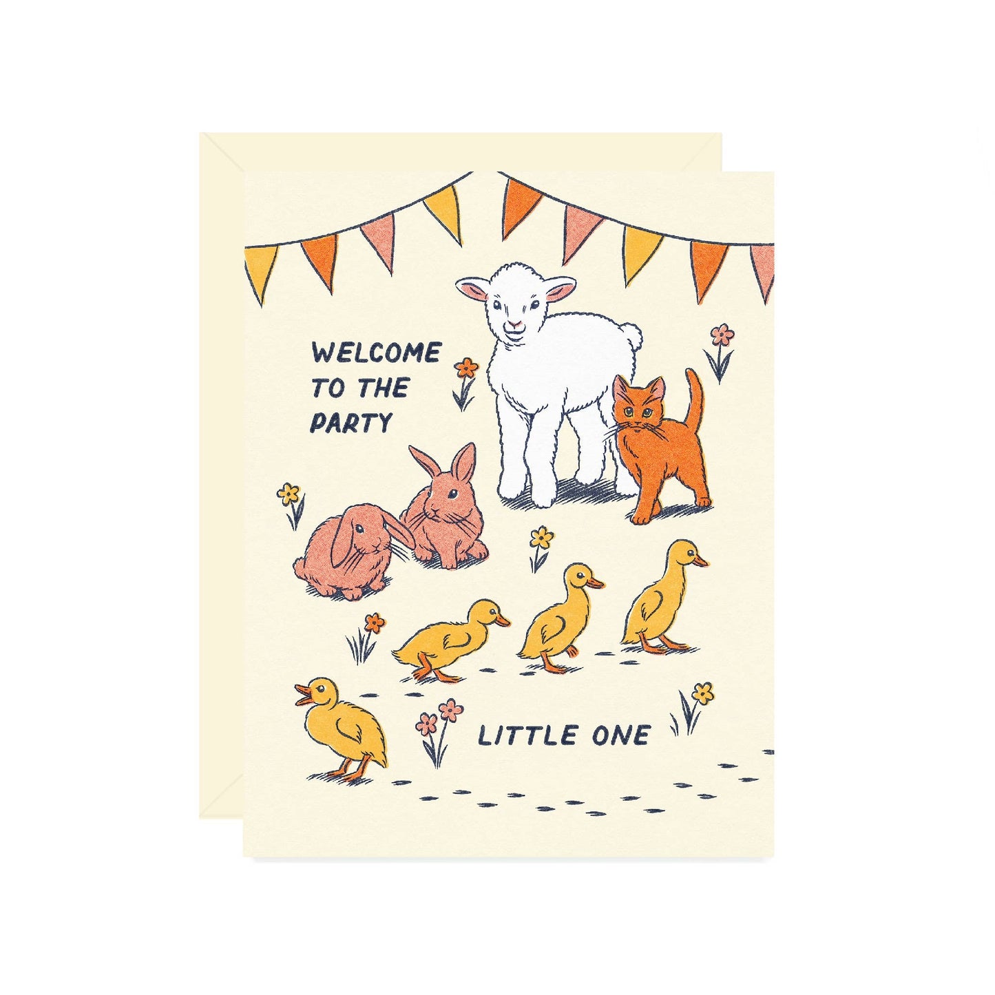 Farm Friends Baby Card