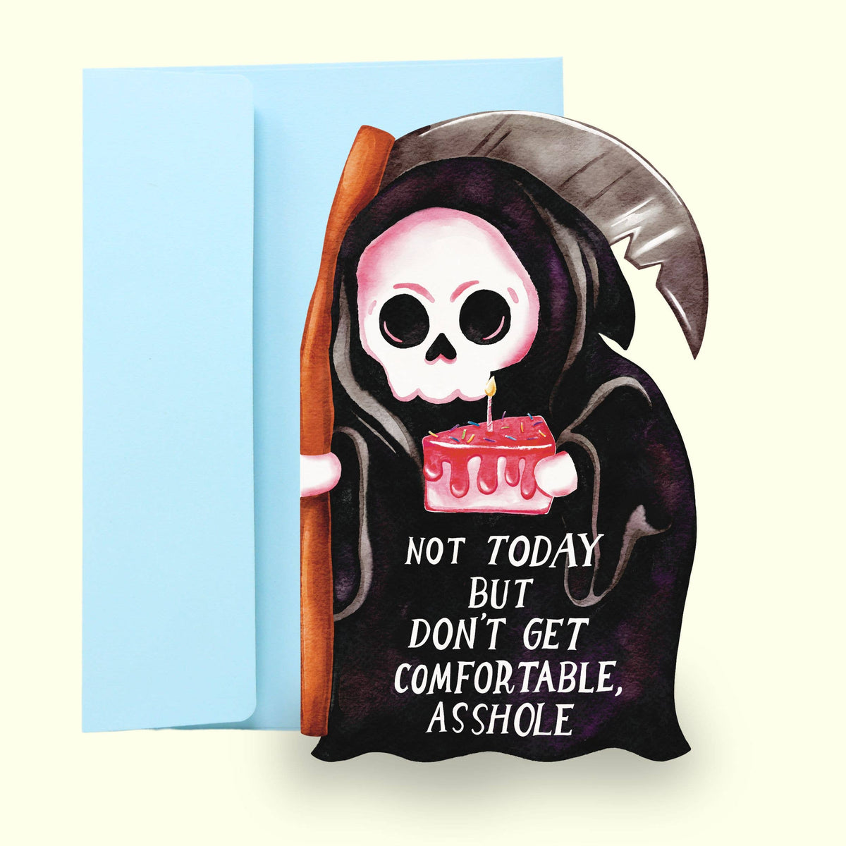 Grim Reaper Not Today - Birthday Card