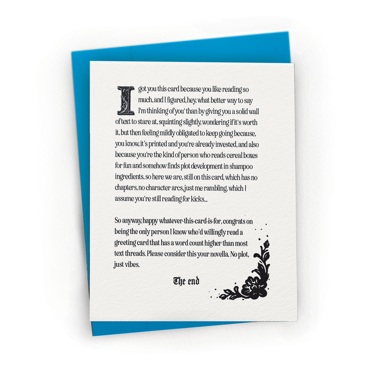 Snarky Book Lover Gift - A2 Witty Greeting Card: Kraft