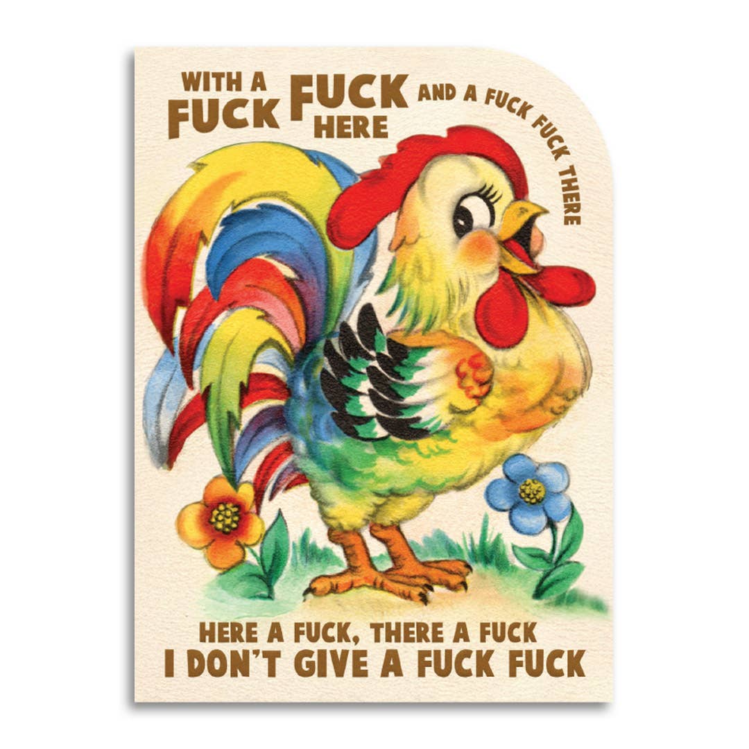 With a Fuck Fuck Here Old MacDonald Greeting Card