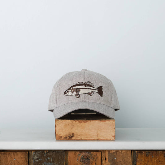 Bass Fish Patch Snap back, Melange Trucker Cap