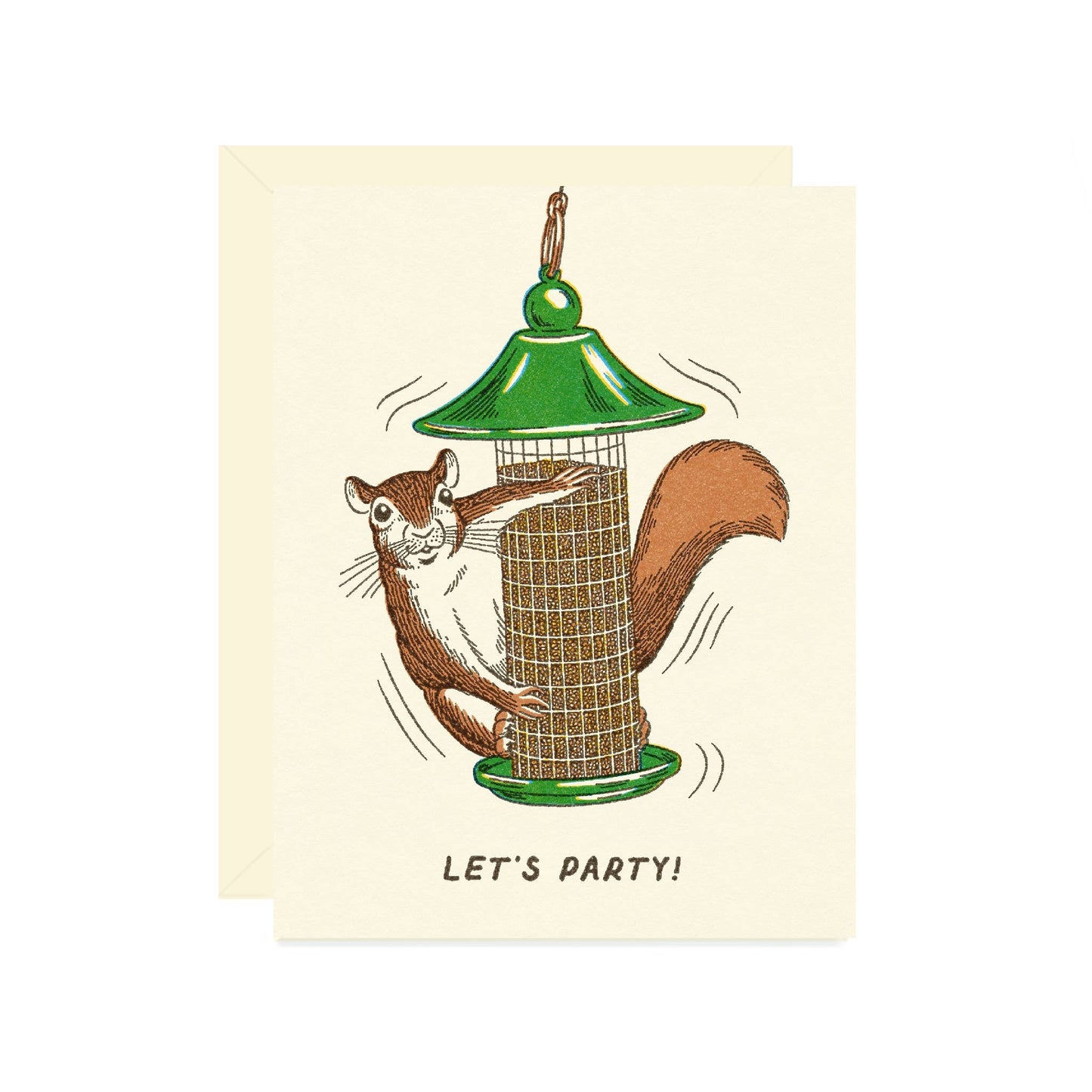 Let's Party Squirrel Birthday Card