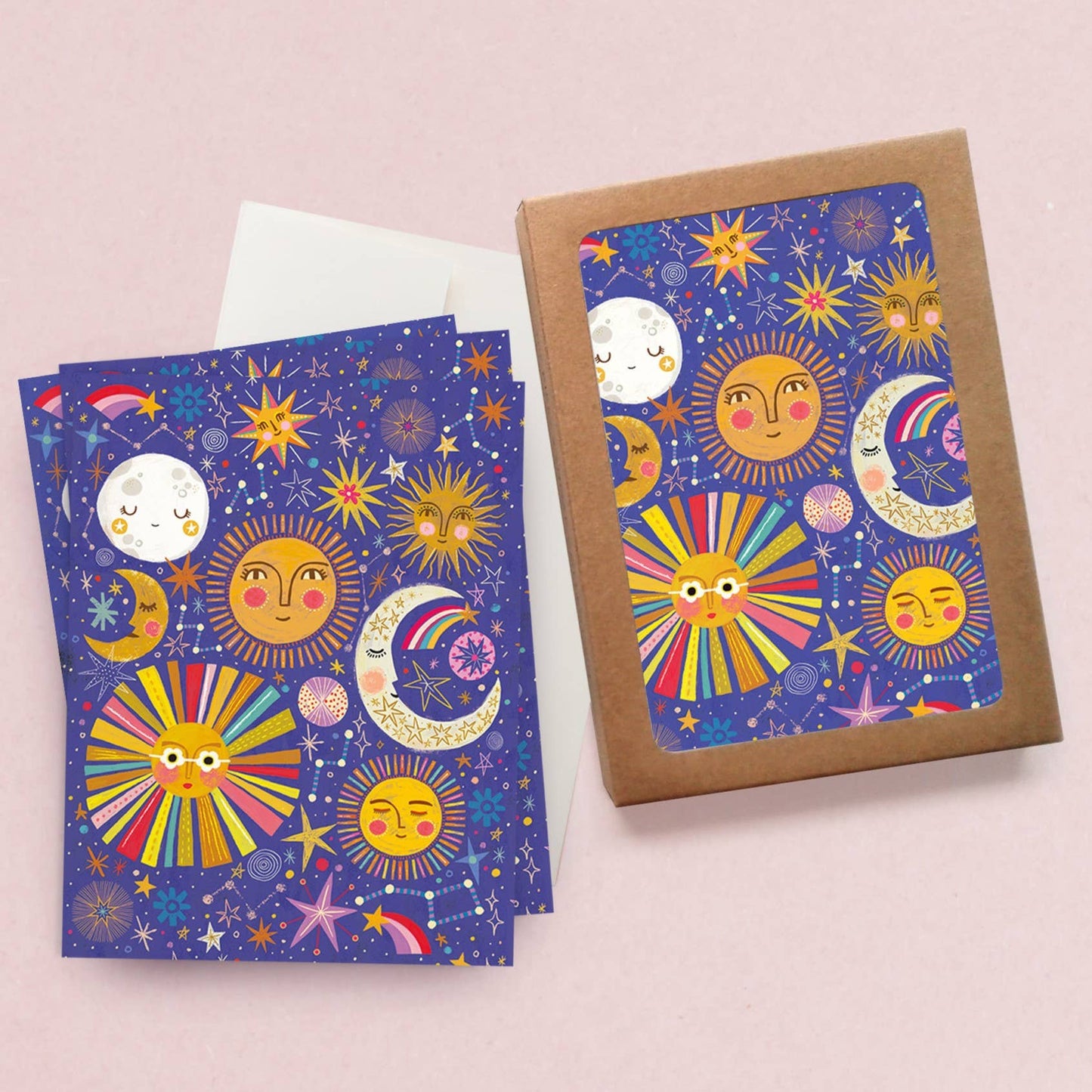 Suns & Moons Boxed Notecard - Set of 10