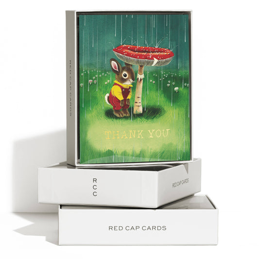 Richard Scarry Bunny and Mushroom Card